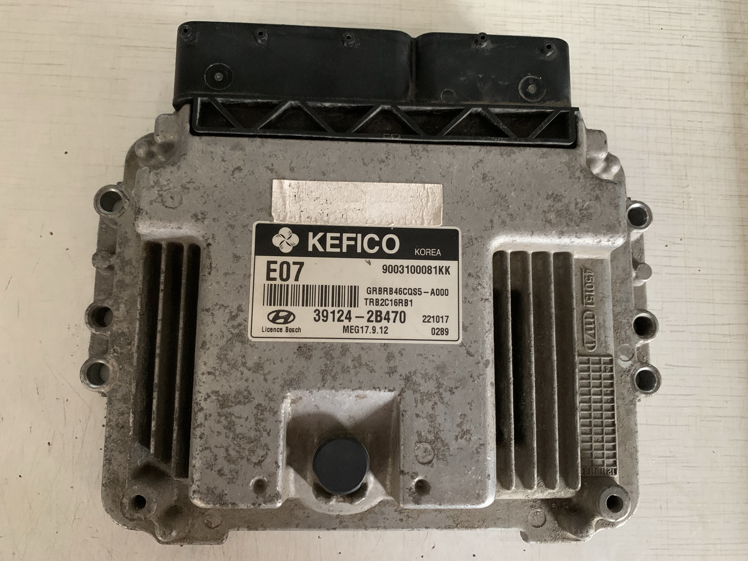391242B470 (39124 - 2B470) E07 Kefico 9003100081KK 221017 0289 MEG17.9.12 Хёндэ Хенде Хендэ Солярис 1,6 P0302 ремонт ЭБУ блока управления